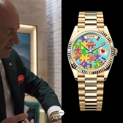 kevin o leary rolex presidential gold watch with world dial|kevin o'leary watches 2023.